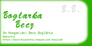 boglarka becz business card